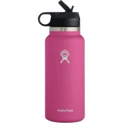 New 👏 Hydro Flask Water Bottles 32oz Wide Mouth Straw Lid 2.0 Water Bottle 🤩 -Deals Hiking & Camping Essentials Store CAR