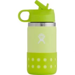 Buy 😍 Hydro Flask Water Bottles 12oz Wide Mouth Flex Straw & Boot Kids' ⌛ -Deals Hiking & Camping Essentials Store HON