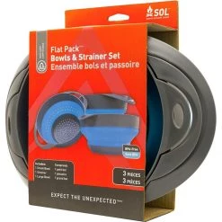 Buy ⌛ Adventure Ready Brands Books, Maps & Games SOL Flat Pack Bowls & Strainer Set 🎉
