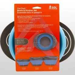 Buy ⌛ Adventure Ready Brands Books, Maps & Games SOL Flat Pack Bowls & Strainer Set 🎉 -Deals Hiking & Camping Essentials Store ONECOL D1 28